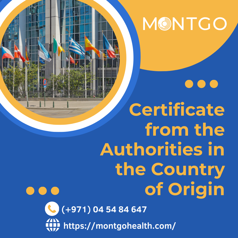 Certificate from the Authorities in the Country of Origin